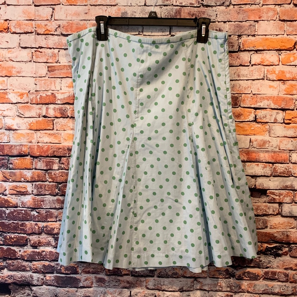 Blue polka dot Garnet Hill Lined skirt